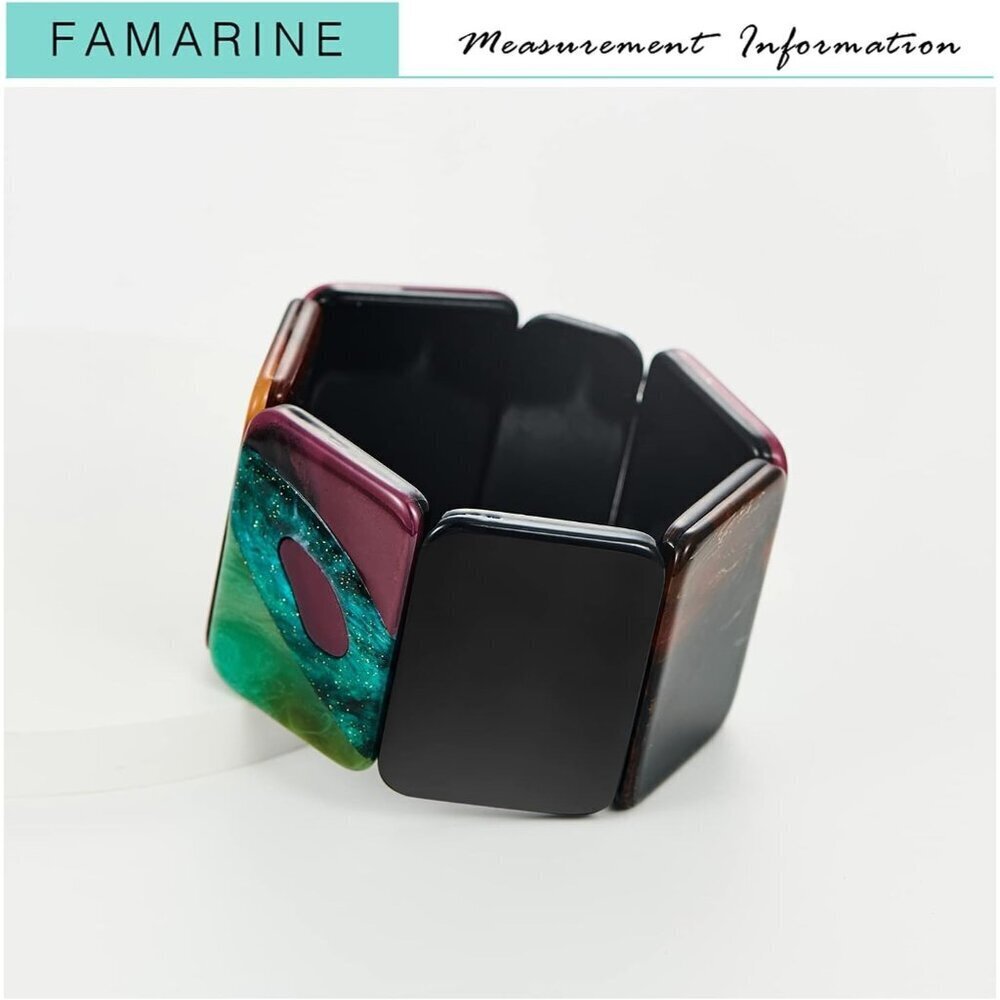 🆕Women's Vintage Tribe Chunky Statement Geometry Bohemia Colorful Bracelet - Picture 5 of 7